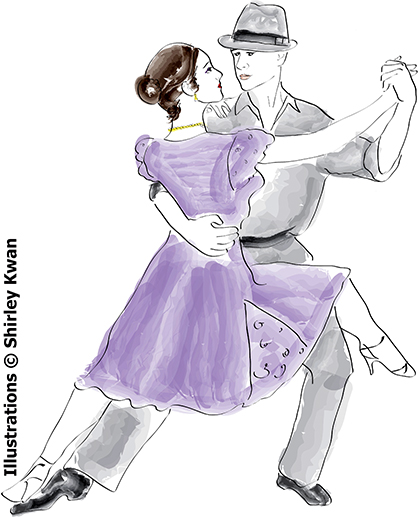 Duet Tango Illustration by Shirley Kwan